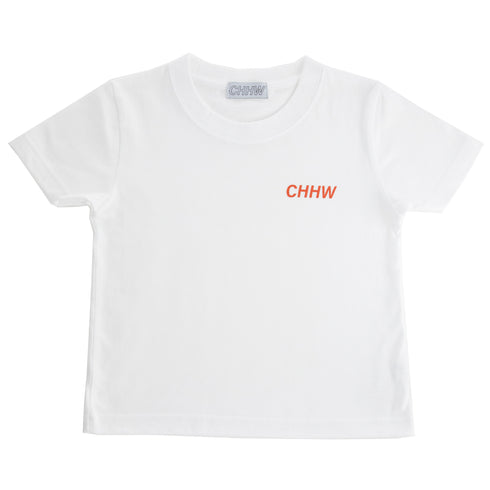 【COME HELL HIGH WATER】CHHW LOGO  KIDS TEE -white-